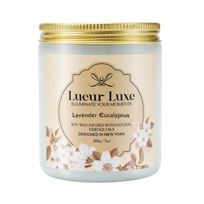 Lavender Eucalyptus Scented Soy Wax Candle